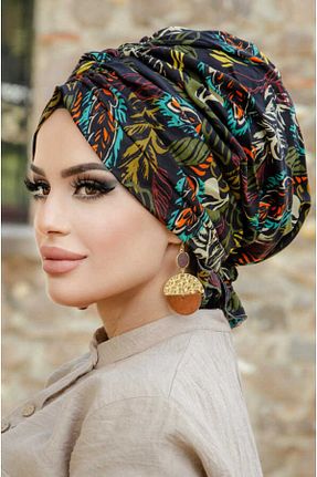کلاه شنای حجاب مشکی زنانه Aişe Tesettür - کد 91449692