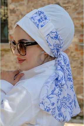 کلاه شنای حجاب سفید زنانه Aişe Tesettür - کد 681094785