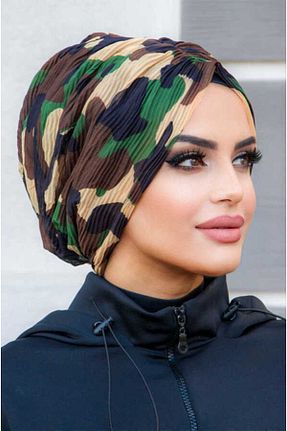 کلاه شنای حجاب خاکی زنانه Aişe Tesettür - کد 681069250