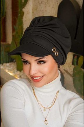 کلاه شنای حجاب مشکی زنانه Aişe Tesettür - کد 904102868
