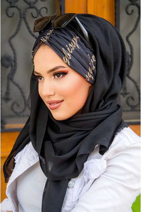 کلاه شنای حجاب مشکی زنانه Aişe Tesettür - کد 745942004