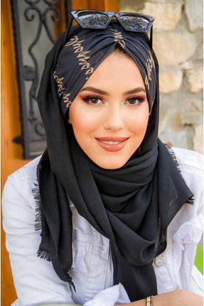 کلاه شنای حجاب مشکی زنانه Aişe Tesettür - کد 745942004