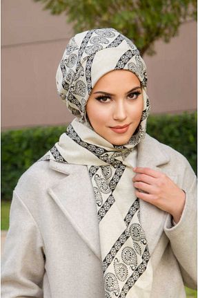 کلاه شنای حجاب نباتی زنانه Aişe Tesettür - کد 864814339