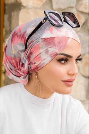 روسری صورتی ساتن Aişe Tesettür - کد 681070052