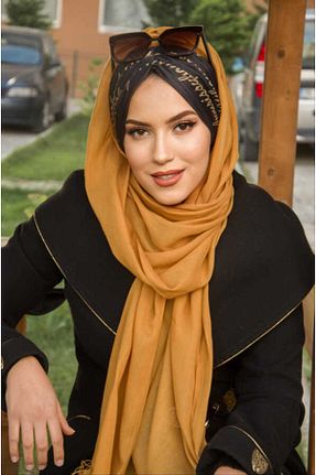 کلاه شنای حجاب زرد زنانه Aişe Tesettür - کد 799717863