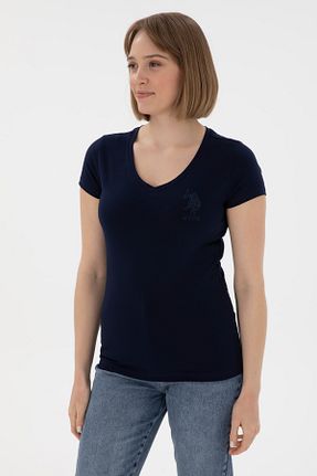 تیشرت سرمه ای زنانه Fitted U.S. Polo Assn. - کد 904654250