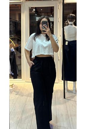 شلوار جین مشکی زنانه پاچه لوله تفنگی TRENDBUTİK - کد 904642977