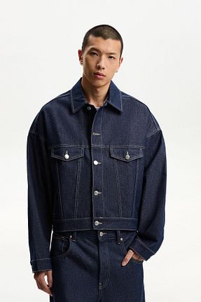 کت آبی مردانه Relaxed Bershka - کد 904642745