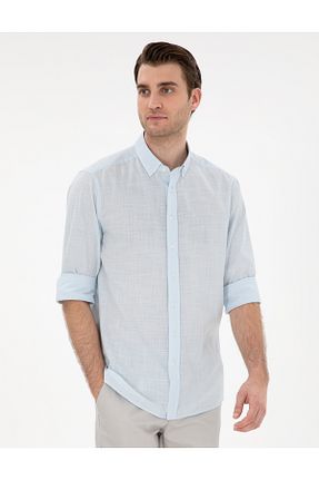 پیراهن آبی مردانه اسلیم فیت Pierre Cardin - کد 904642619