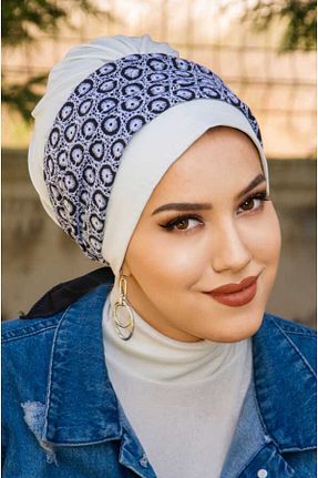 کلاه شنای حجاب سفید زنانه Aişe Tesettür - کد 774372928