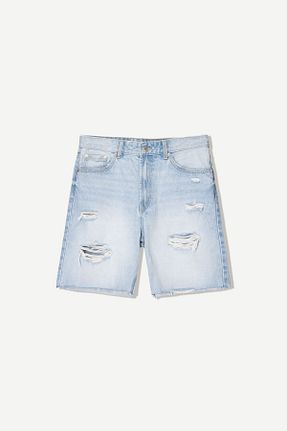 شلوارک و برمودا آبی مردانه اسلیم Bershka - کد 904641478