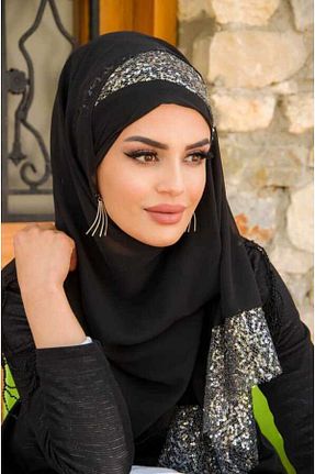 کلاه شنای حجاب مشکی زنانه Aişe Tesettür - کد 680417052