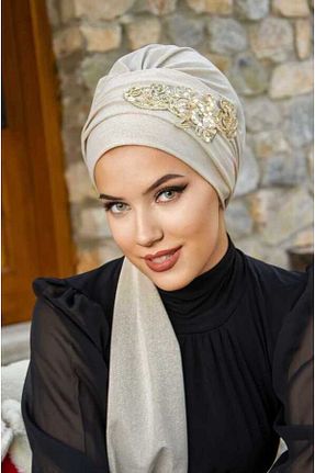 کلاه شنای حجاب نباتی زنانه Aişe Tesettür - کد 862230024