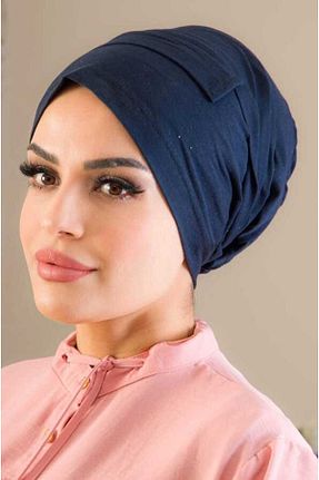 کلاه شنای حجاب سرمه ای زنانه Aişe Tesettür - کد 685404032