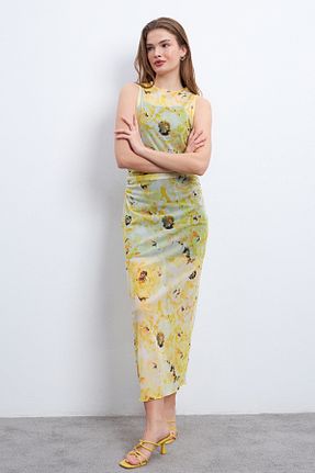 لباس زرد زنانه بافتنی Trendseninle - کد 904643077