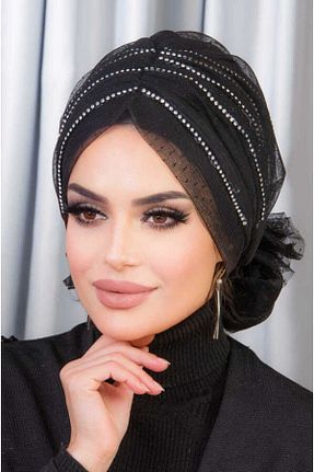 کلاه شنای حجاب مشکی زنانه Aişe Tesettür - کد 680423229