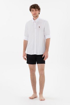 شلوارک ساحلی مشکی مردانه پلی استر U.S. Polo Assn. - کد 906014279