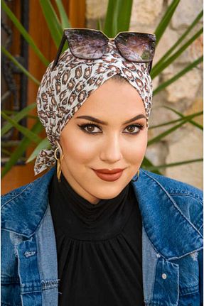 روسری سفید ساتن Aişe Tesettür - کد 699260006