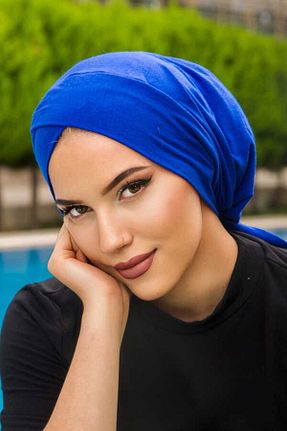 روسری سرمه ای ساتن Aişe Tesettür - کد 699253379