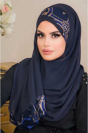 کلاه شنای حجاب سرمه ای زنانه Aişe Tesettür - کد 680416925