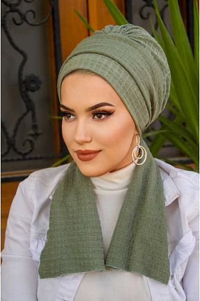 کلاه شنای حجاب سبز زنانه Aişe Tesettür - کد 92658171