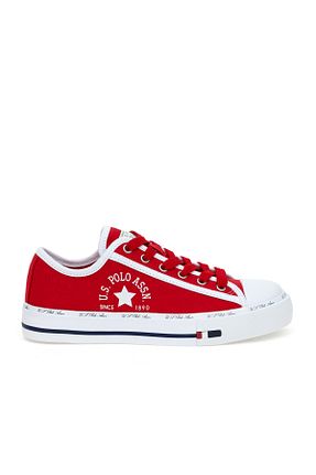 کفش اسنیکر قرمز زنانه میکروفیبر U.S. Polo Assn. - کد 904656002