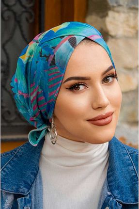 شال صورتی زنانه پنبه پلی استر Aişe Tesettür - کد 815622604