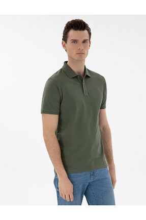 پولوشرت خاکی مردانه %100 پنبه Pierre Cardin - کد 904657164