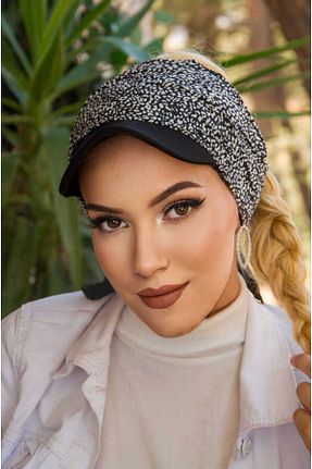 کلاه شنای حجاب مشکی زنانه Aişe Tesettür - کد 854055549