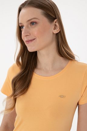 تیشرت قهوه ای زنانه Fitted U.S. Polo Assn. - کد 904665800