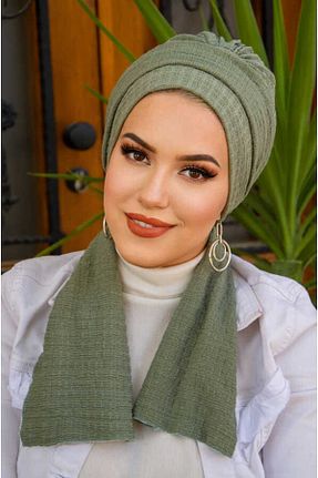 کلاه شنای حجاب سبز زنانه Aişe Tesettür - کد 92658171