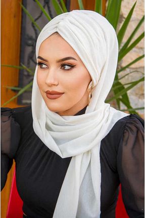 کلاه شنای حجاب سفید زنانه Aişe Tesettür - کد 808018494