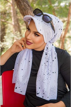 کلاه شنای حجاب سفید زنانه Aişe Tesettür - کد 746166504