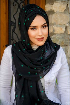 شال مشکی زنانه پلی استر Aişe Tesettür - کد 815617073