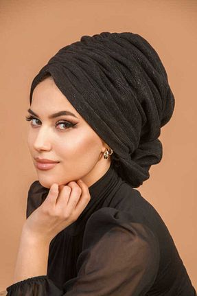 کلاه شنای حجاب مشکی زنانه Aişe Tesettür - کد 807520325