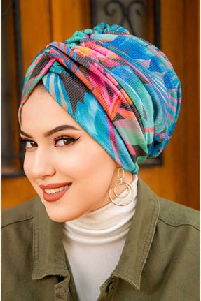 شال رنگی زنانه پنبه پلی استر Aişe Tesettür - کد 815609401