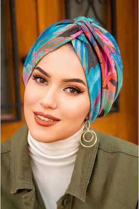 شال رنگی زنانه پنبه پلی استر Aişe Tesettür - کد 815609401