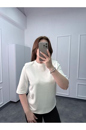 تیشرت نباتی زنانه رگولار songül özdeş - کد 904687085