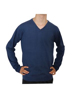 پلیور آبی مردانه ساده MODA - کد 903000776