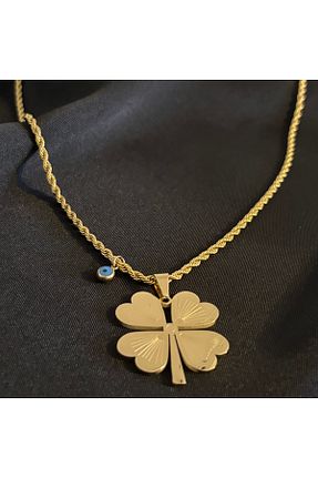 گردنبند استیل ( فولاد ) طلائی استیل (فولاد) Zeyn - کد 895917360