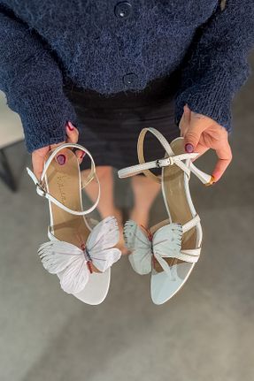 کفش پاشنه بلند کلاسیک سفید زنانه چرم مصنوعی SHOEBELLAS - کد 904682056