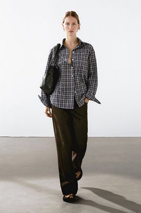 پیراهن سرمه ای زنانه رگولار Massimo Dutti - کد 904679471