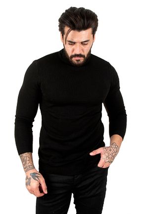 پلیور مشکی مردانه ساده Rizz up - کد 904689955