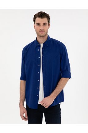 پیراهن آبی مردانه رگولار Pierre Cardin - کد 904698829