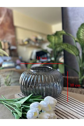 گلدان طوسی شیشه Kalya Concept - کد 904691493