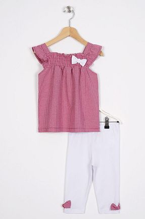 ست بالاتنه و پائین تنه صورتی بچه گانه بافتنی zepkids - کد 695948671