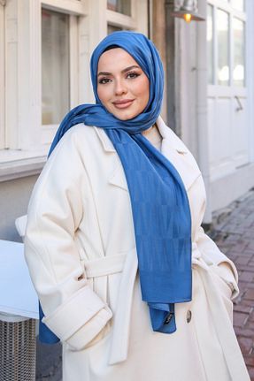 شال سرمه ای زنانه پنبه پلی استر Armine - کد 904691272