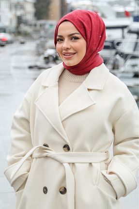 شال زرشکی زنانه پنبه ای Armine - کد 904690324