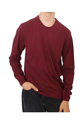 پلیور زرشکی مردانه ساده MODA - کد 904709007