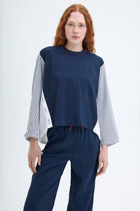 سوئیشرت سرمه ای زنانه Comfort Quzu - کد 899085532